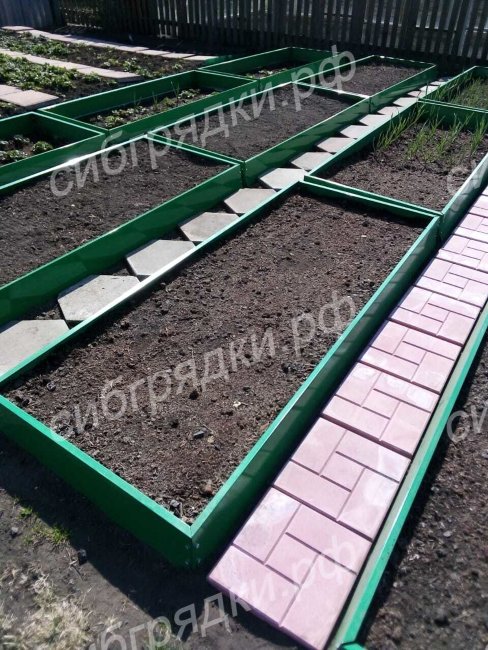 Грядки с двусторонним покрытием 15 см в Омске
